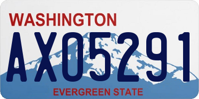 WA license plate AXO5291