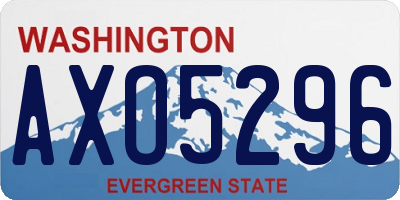 WA license plate AXO5296