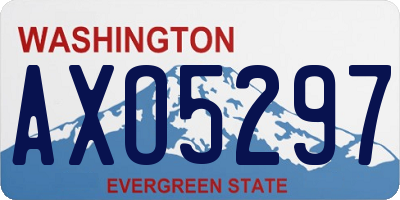 WA license plate AXO5297