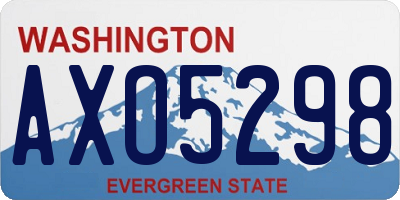 WA license plate AXO5298