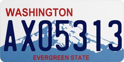 WA license plate AXO5313
