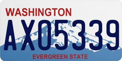 WA license plate AXO5339
