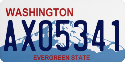 WA license plate AXO5341