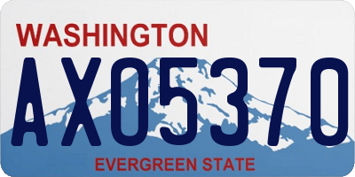 WA license plate AXO5370