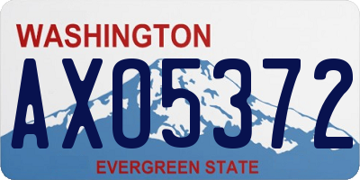 WA license plate AXO5372