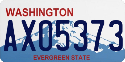 WA license plate AXO5373