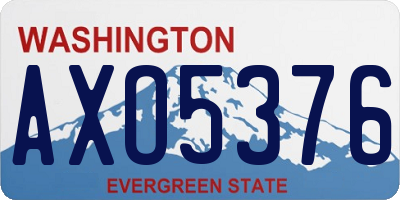 WA license plate AXO5376