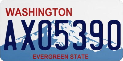 WA license plate AXO5390