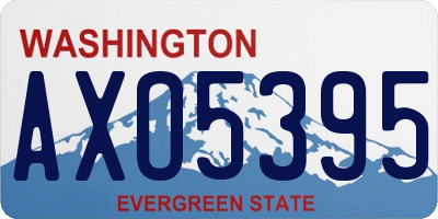 WA license plate AXO5395