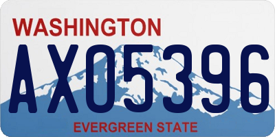 WA license plate AXO5396