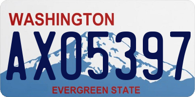 WA license plate AXO5397