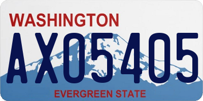 WA license plate AXO5405