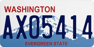 WA license plate AXO5414