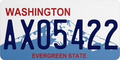 WA license plate AXO5422
