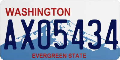 WA license plate AXO5434