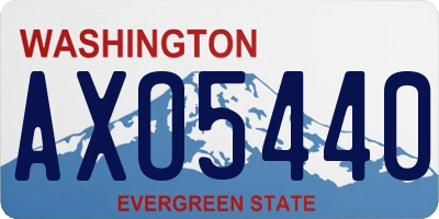 WA license plate AXO5440