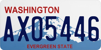 WA license plate AXO5446