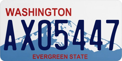 WA license plate AXO5447