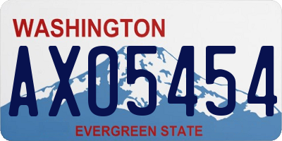 WA license plate AXO5454