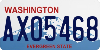 WA license plate AXO5468