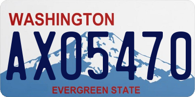 WA license plate AXO5470