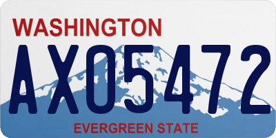 WA license plate AXO5472