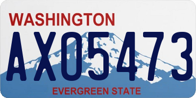 WA license plate AXO5473