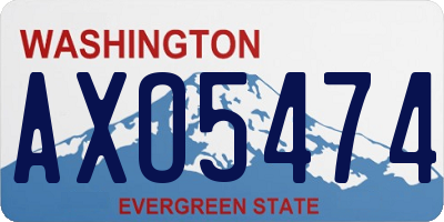 WA license plate AXO5474