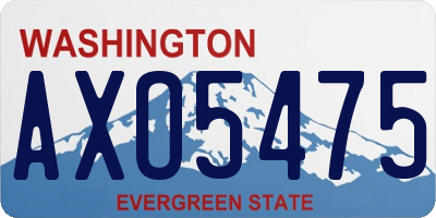 WA license plate AXO5475