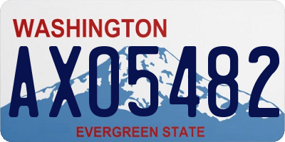 WA license plate AXO5482