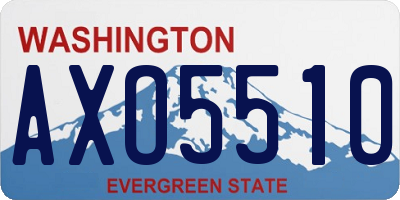 WA license plate AXO5510