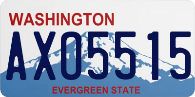 WA license plate AXO5515