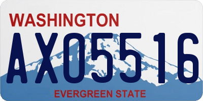 WA license plate AXO5516
