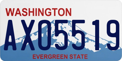 WA license plate AXO5519