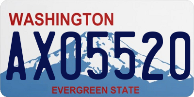 WA license plate AXO5520