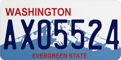 WA license plate AXO5524