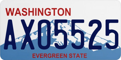 WA license plate AXO5525