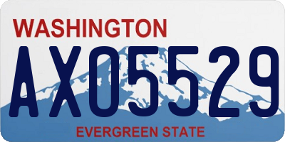 WA license plate AXO5529