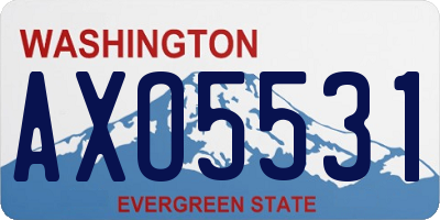 WA license plate AXO5531