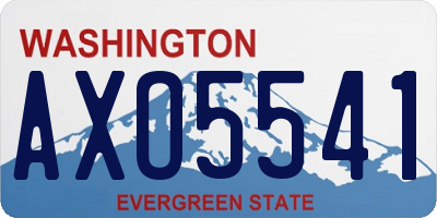 WA license plate AXO5541