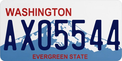 WA license plate AXO5544