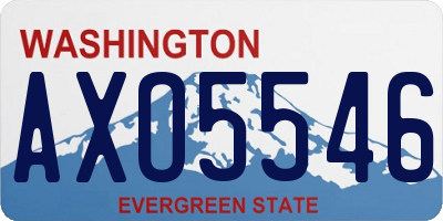 WA license plate AXO5546
