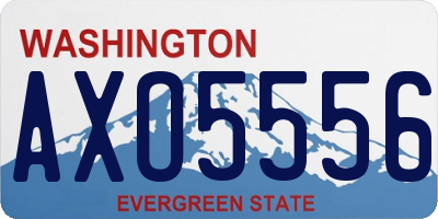 WA license plate AXO5556