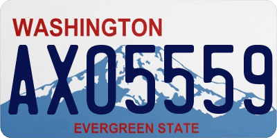 WA license plate AXO5559