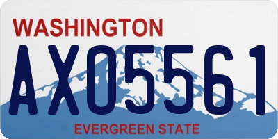WA license plate AXO5561