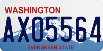 WA license plate AXO5564