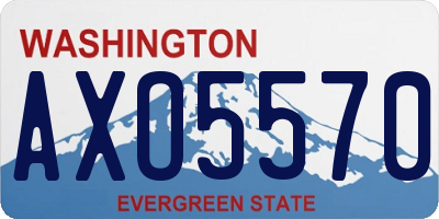 WA license plate AXO5570