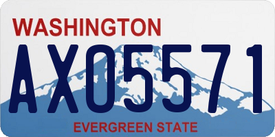 WA license plate AXO5571