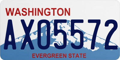 WA license plate AXO5572