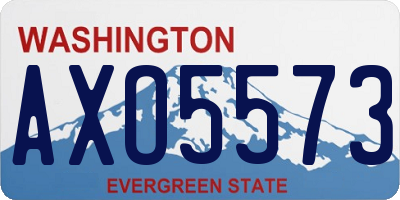 WA license plate AXO5573
